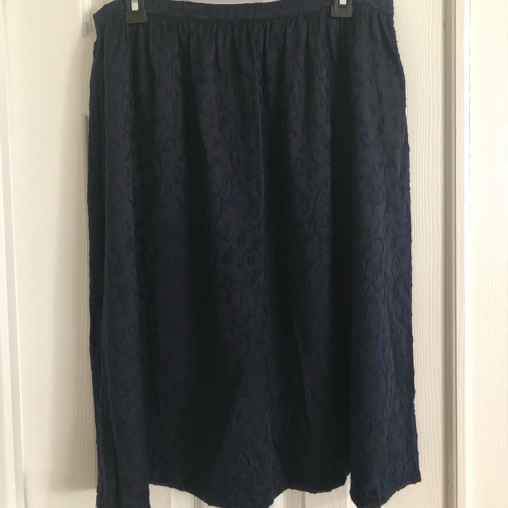 Blue Jacquard Skirt